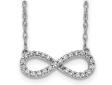 1/7 Carat (ctw) Diamond Infinity Necklace in 14K White Gold with Chain